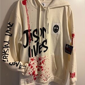 NWT Jason Graphic Hoodie with Red Accents